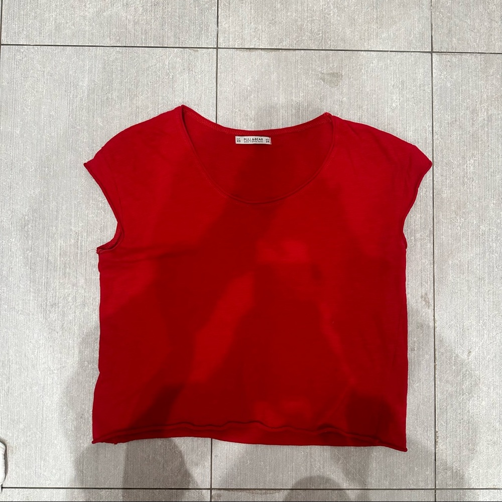 Pull and Bear Red T-shirt